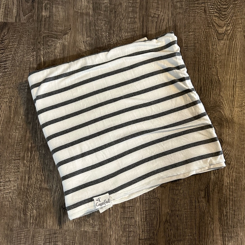 Copper Pearl City Stripes Knit Swaddle Blanket
